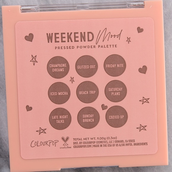 ColourPop Weekend Mood Pressed Powder Eye Shadow Palette Neutrals & Corals NIB - Picture 5 of 13